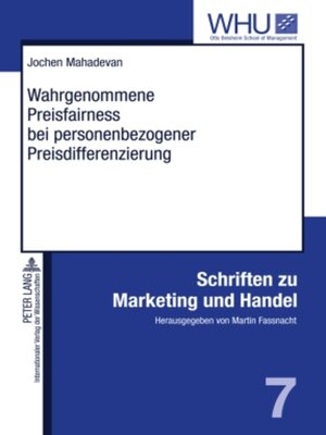 cover image of Wahrgenommene Preisfairness bei personenbezogener Preisdifferenzierung